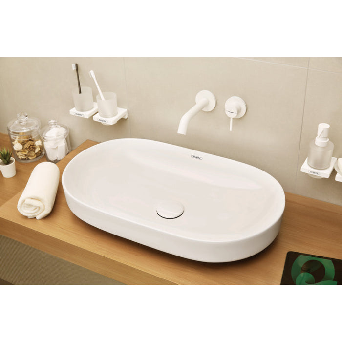 Hansgrohe Tecturis S Single Lever Basin Mixer For Concealed Installation Wall-Mounted Ecosmart+ with Spout 16,5 cm - Unbeatable Bathrooms