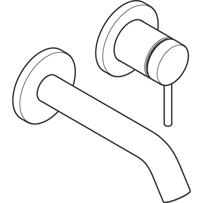 Hansgrohe Tecturis S Single Lever Basin Mixer For Concealed Installation Wall-Mounted Ecosmart+ with Spout 16,5 cm - Unbeatable Bathrooms