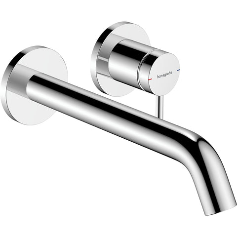 Hansgrohe Tecturis S Single Lever Basin Mixer For Concealed Installation Wall-Mounted Ecosmart+ with Spout 22,5 cm - Unbeatable Bathrooms