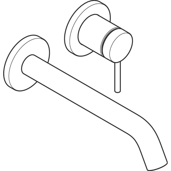 Hansgrohe Tecturis S Single Lever Basin Mixer For Concealed Installation Wall-Mounted Ecosmart+ with Spout 22,5 cm - Unbeatable Bathrooms