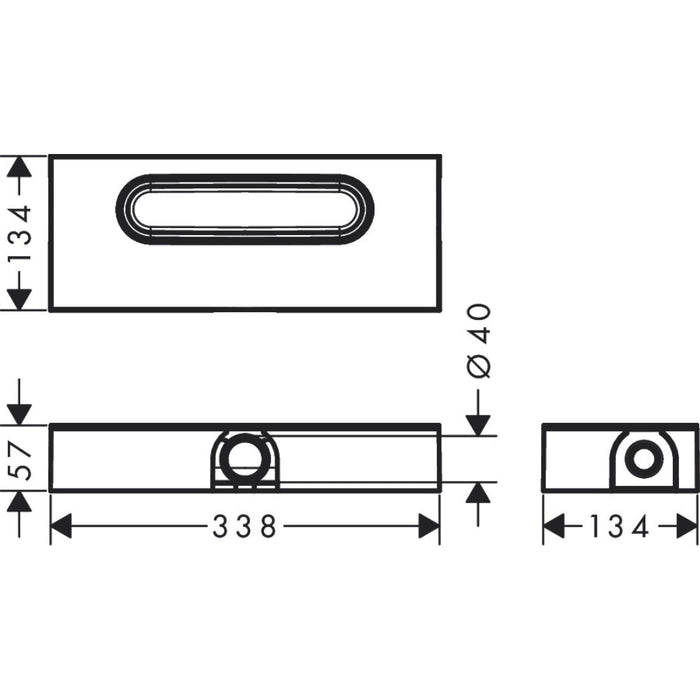 Hansgrohe Ubox Universal Base Set For Finish Sets For Flat Installation - Unbeatable Bathrooms