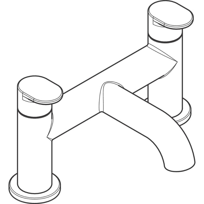 Hansgrohe Vernis Blend 2-Hole Rim Mounted Bath Mixer - Unbeatable Bathrooms