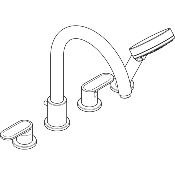Hansgrohe Vernis Blend 4-Hole Rim Mounted Bath Mixer - Unbeatable Bathrooms