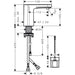Hansgrohe Vernis Blend Electronic Basin Mixer with Temperature Pre-Adjustment Battery Operation - Chrome - Unbeatable Bathrooms
