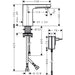 Hansgrohe Vernis Blend Electronic Basin Mixer with Temperature Pre-Adjustment Mains Connection 230 V - Chrome - Unbeatable Bathrooms