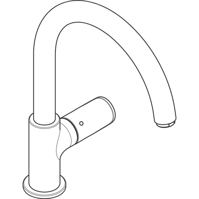 Hansgrohe Vernis Blend M35 Single Lever Kitchen Mixer 210 with Swivel Spout - Unbeatable Bathrooms