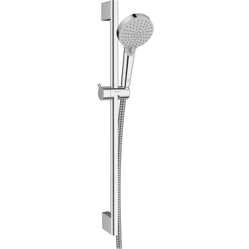 Hansgrohe Vernis Blend Shower Set 100 Vario Ecosmart with Shower Bar Crometta 65 cm - Chrome - Unbeatable Bathrooms