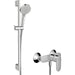 Hansgrohe Vernis Blend Shower System For Exposed Installation 100 Vario Ecosmart with Single Lever Shower Mixer and Shower Bar Crometta 65 cm - Chrome - Unbeatable Bathrooms