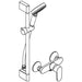 Hansgrohe Vernis Blend Shower System For Exposed Installation 100 Vario Ecosmart with Single Lever Shower Mixer and Shower Bar Crometta 65 cm - Chrome - Unbeatable Bathrooms