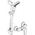 Hansgrohe Vernis Blend Shower System For Exposed Installation 100 Vario Ecosmart with Single Lever Shower Mixer and Shower Bar Crometta 65 cm - Chrome - Unbeatable Bathrooms