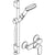 Hansgrohe Vernis Blend Shower System For Exposed Installation 100 Vario Ecosmart with Single Lever Shower Mixer and Shower Bar S Puro 65 cm - Matt Black - Unbeatable Bathrooms