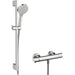 Hansgrohe Vernis Blend Shower System For Exposed Installation 100 Vernis Blend Vario Combi Ecostat S - Chrome - Unbeatable Bathrooms