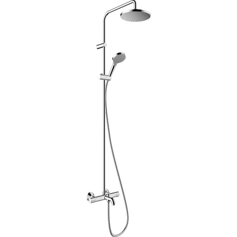 Hansgrohe Vernis Blend Showerpipe 200 1Jet Ecosmart with Bath Thermostat - Chrome - Unbeatable Bathrooms