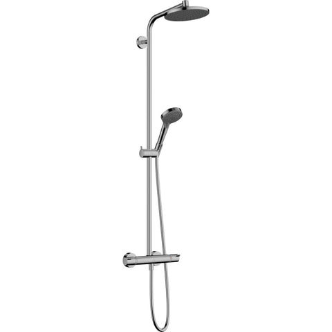 Hansgrohe Vernis Blend Showerpipe 200 1Jet with Thermostat - Chrome - Unbeatable Bathrooms
