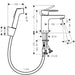Hansgrohe Vernis Blend Single Lever Basin Mixer 100 with Bidet Spray and Shower Hose 160 cm - Chrome - Unbeatable Bathrooms