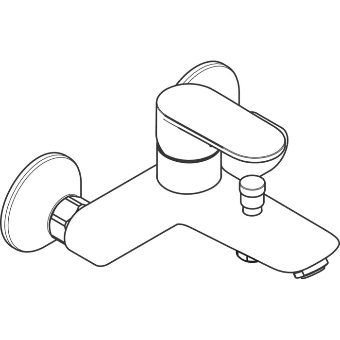 Hansgrohe Vernis Blend Single Lever Bath Mixer For Exposed Installation with 2 Flow Rates - Chrome - Unbeatable Bathrooms