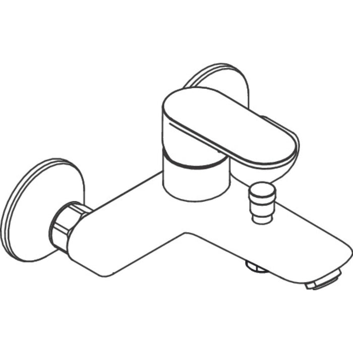 Hansgrohe Vernis Blend Single Lever Bath Mixer For Exposed Installation with 2 Flow Rates - Chrome - Unbeatable Bathrooms