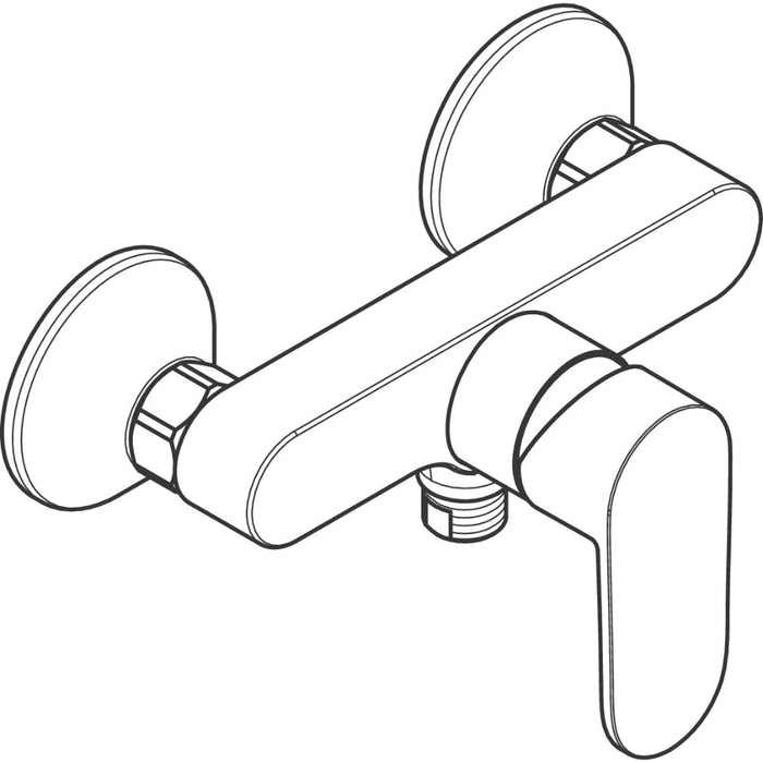 Hansgrohe Vernis Blend Single Lever Shower Mixer For Exposed Installation with 2 Flow Rates - Chrome - Unbeatable Bathrooms
