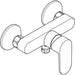 Hansgrohe Vernis Blend Single Lever Shower Mixer For Exposed Installation with 2 Flow Rates - Chrome - Unbeatable Bathrooms