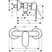 Hansgrohe Vernis Blend Single Lever Shower Mixer For Exposed Installation with 2 Flow Rates - Chrome - Unbeatable Bathrooms