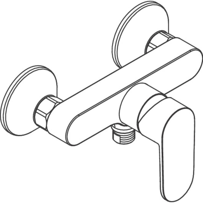 Hansgrohe Vernis Blend Single Lever Shower Mixer For Exposed Installation with 2 Flow Rates - Chrome - Unbeatable Bathrooms