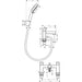 Hansgrohe Vernis Shape 2-Hole Rim Mounted Bath Mixer with Diverter Valve and Vernis Blend Hand Shower Vario - Chrome - Unbeatable Bathrooms