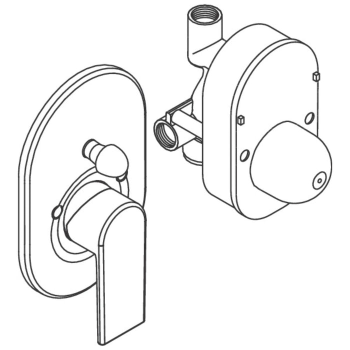 Hansgrohe Vernis Shape Bath Mixer Set For Concealed Installation - Chrome - Unbeatable Bathrooms