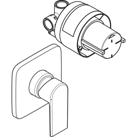 Hansgrohe Vernis Shape Shower Mixer Set For Concealed Installation - Chrome - Unbeatable Bathrooms
