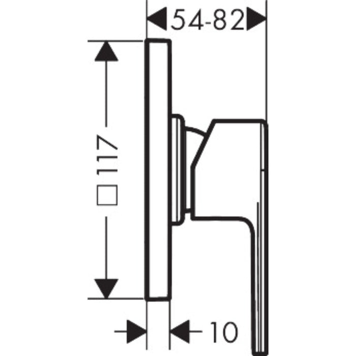 Hansgrohe Vernis Shape Shower Mixer Set For Concealed Installation - Chrome - Unbeatable Bathrooms