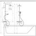Hansgrohe Vernis Shape Showerpipe 230 1Jet with Bath Thermostat - Chrome - Unbeatable Bathrooms