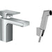 Hansgrohe Vernis Shape Single Lever Basin Mixer 100 with Bidet Spray and Shower Hose 160 cm - Chrome - Unbeatable Bathrooms