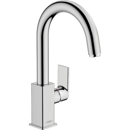 Hansgrohe Vernis Shape Single Lever Basin Mixer with Swivel Spout and Pop-Up Waste Set - Chrome - Unbeatable Bathrooms