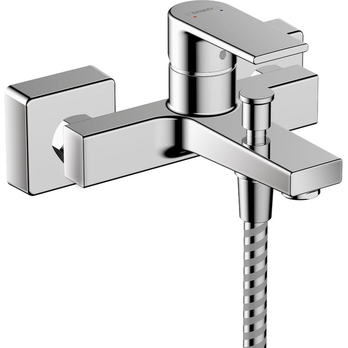 Hansgrohe Vernis Shape Single Lever Bath Mixer For Exposed Installation with 2 Flow Rates - Chrome - Unbeatable Bathrooms