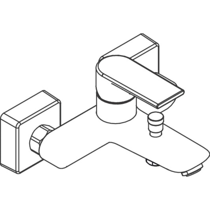 Hansgrohe Vernis Shape Single Lever Bath Mixer For Exposed Installation with 2 Flow Rates - Chrome - Unbeatable Bathrooms