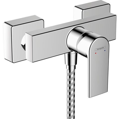 Hansgrohe Vernis Shape Single Lever Shower Mixer For Exposed Installation with 2 Flow Rates - Chrome - Unbeatable Bathrooms