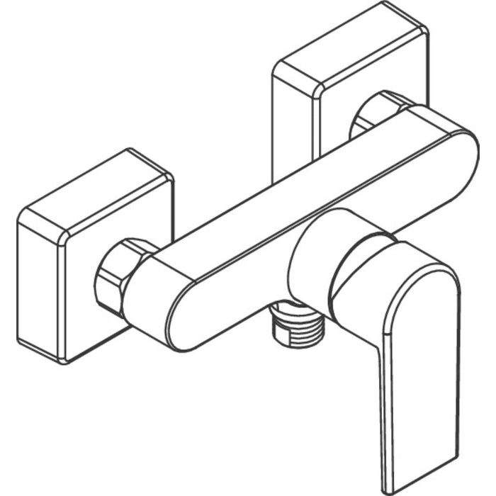 Hansgrohe Vernis Shape Single Lever Shower Mixer For Exposed Installation with 2 Flow Rates - Chrome - Unbeatable Bathrooms