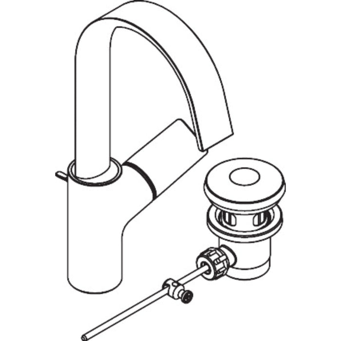 Hansgrohe Vivenis Single Lever Basin Mixer 210 with Swivel Spout and Pop-Up Waste Set - Unbeatable Bathrooms