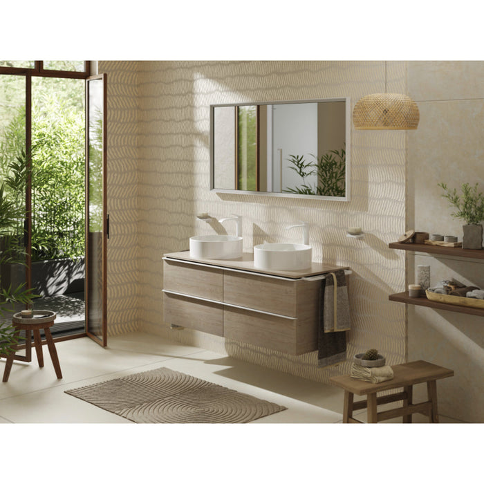 Hansgrohe Xarita E Mirror with Led Lights 1400/50 Ir Sensor - Matt White - Unbeatable Bathrooms