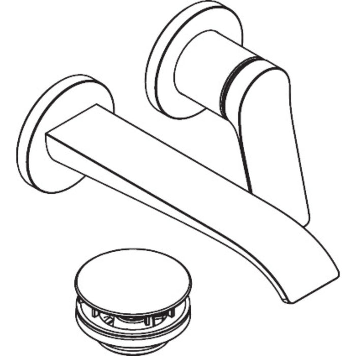 Hansgrohe Vivenis Single Lever Basin Mixer For Concealed Installation Wall-Mounted with Spout 192 mm - Unbeatable Bathrooms