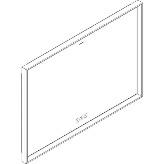 Hansgrohe Xarita E Mirror with Led Lights 1000/50 Capacitive Touch Sensor - Matt White - Unbeatable Bathrooms