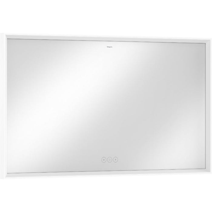 Hansgrohe Xarita E Mirror with Led Lights 1200/50 Capacitive Touch Sensor - Matt White - Unbeatable Bathrooms