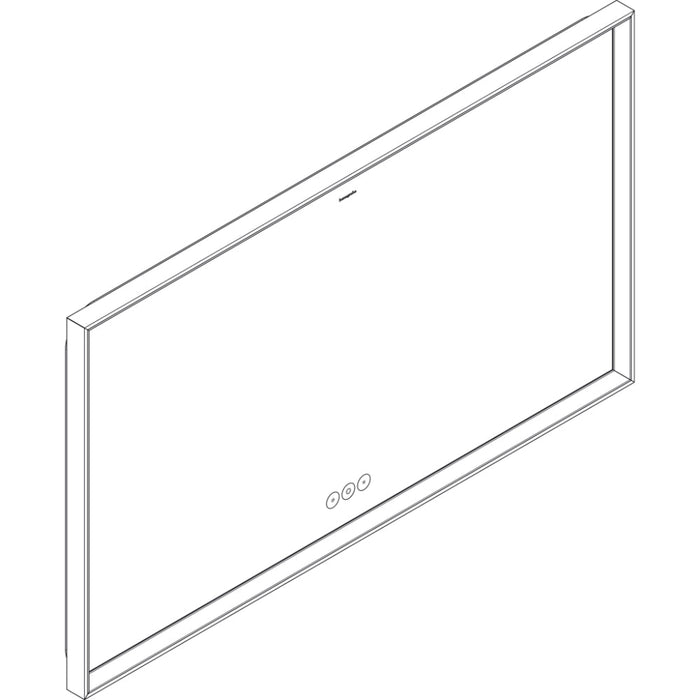 Hansgrohe Xarita E Mirror with Led Lights 1200/50 Capacitive Touch Sensor - Matt White - Unbeatable Bathrooms