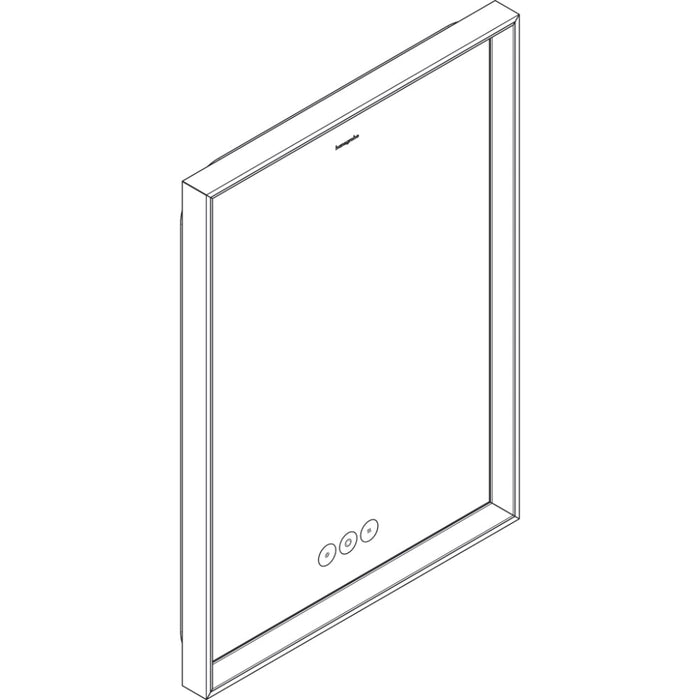 Hansgrohe Xarita E Mirror with Led Lights 500/50 Capacitive Touch Sensor - Matt White - Unbeatable Bathrooms