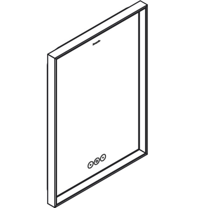 Hansgrohe Xarita E Mirror with Led Lights 500/50 Capacitive Touch Sensor - Matt White - Unbeatable Bathrooms