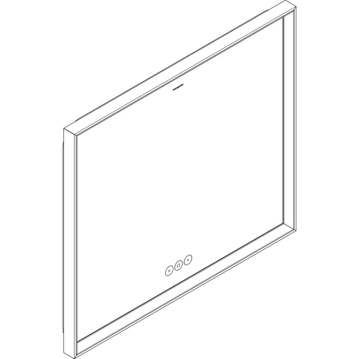Hansgrohe Xarita E Mirror with Led Lights 800/50 Capacitive Touch Sensor - Matt White - Unbeatable Bathrooms