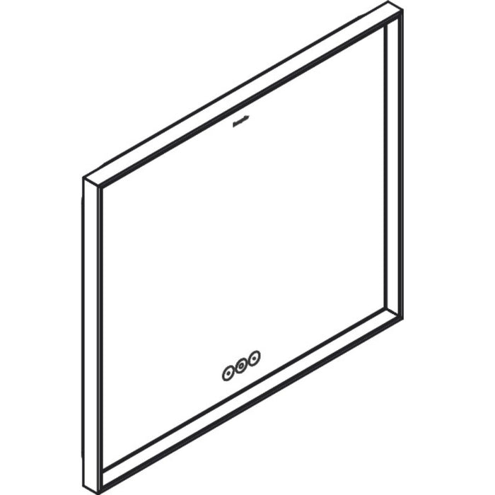 Hansgrohe Xarita E Mirror with Led Lights 800/50 Capacitive Touch Sensor - Matt White - Unbeatable Bathrooms