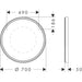 Hansgrohe Xarita S Mirror with Led Lights 700/50 Ir Sensor - Matt White - Unbeatable Bathrooms