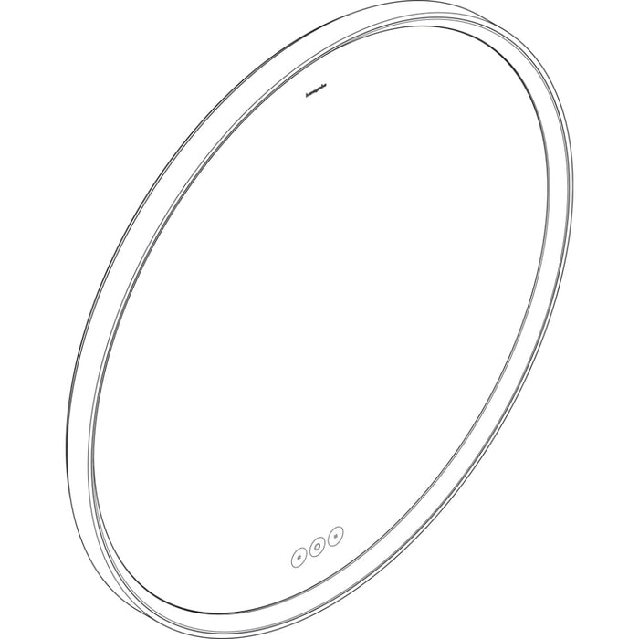 Hansgrohe Xarita S Mirror with Led Lights 900/50 Capacitive Touch Sensor - Matt White - Unbeatable Bathrooms