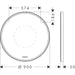 Hansgrohe Xarita S Mirror with Led Lights 900/50 Capacitive Touch Sensor - Matt White - Unbeatable Bathrooms