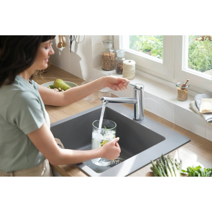 Hansgrohe Zesis M33 Single Lever Kitchen Mixer 150, Eco, 1Jet - Chrome - Unbeatable Bathrooms